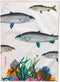 Keukendoek HappyFriday Fish Multicolour 70 x 50 cm (2 Stuks)