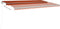 vidaXL - Luifel - automatisch - met - LED - windsensor - 500x300 - cm - oranje - bruin