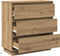 vidaXL - Nachtkastje - met - LED - Artisan - Eik - 71x34,5x75 - cm - Gefabriceerd - Hout