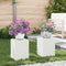 vidaXL - Buitenplantenstandaards - 2 - stuks - Wit - 24x24x35 - cm - Staal