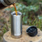 Klean Kanteen Tkwide 12Oz - 355 ml. (W/ Café Cap) Drinkfles - RVS zilver