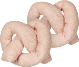 GLADIOLUS - Knoopkussen set van 2 - Roze - Teddystof