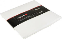 KOOK Servetten Damast Streep Wit 4 stuks