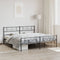 vidaXL - Bedframe - met - voetbord - zonder - matras - metaal - zwart - 180x200 - cm