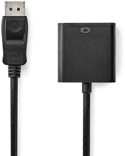 Nedis CCGB37351BK02 - VGA naar DisplayPort Kabel - 20cm - Zwart