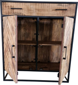 Kabinet kast Isa - opbergkast - mangohout kast 100 cm