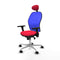 Piqueras y Crespo 3D086N1 - Bureaustoel - Verstelbare hoogte met hoofdsteun - Rood
