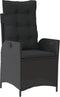 vidaXL - Tuinstoelen - 2 - st - verstelbaar - met - kussens - poly - rattan - zwart