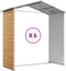 vidaXL - Tuinschuur - 191x555x198 - cm - gegalvaniseerd - staal - lichtbruin