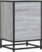 vidaXL - Nachtkastje - 40x34,5x60cm - bewerkt - hout&metaal - grijs - sonoma - eiken