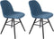 Zuiver Albert Kuip Soft Eetkamerstoelen Blauw - Set van 2