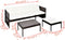 vidaXL - 3-delige - Loungeset - met - kussens - poly - rattan - bruin