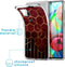 iMoshion Hoesje Geschikt voor Samsung Galaxy A71 Hoesje Siliconen - iMoshion Design hoesje - Goud / Rood / Brick Red Honeycomb
