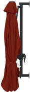 vidaXL - Wandparasol - met - metalen - paal - 300 - cm - terracottakleurig