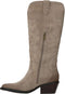 PS Poelman CILLY - Cowboylaarzen - Suède - Taupe - Maat 38
