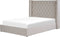 LUBBON - Bed met opbergruimte - Grijs - 160 x 200 cm - Fluweel