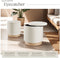 tectake® Set van 2 Hockers Orchidee - Gestoffeerd - Opbergruimte - Bouclé - Beige (2 stuks)
