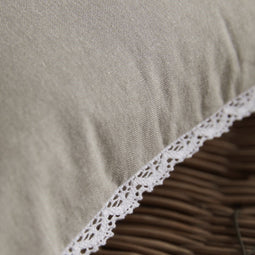 Kussen - VANDAAG - CHARME - Chambray x Dentelle Berenice - 40 x 40 cm