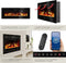 tectake® Luci - Wandhaard - Elektrische Haard - 900W & 1800W - Afstandsbediening & App - Thermostaat - 3D Vlammen - Timer