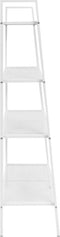 vidaXL - Ladder - boekenkast - 4 - schappen - metaal - wit