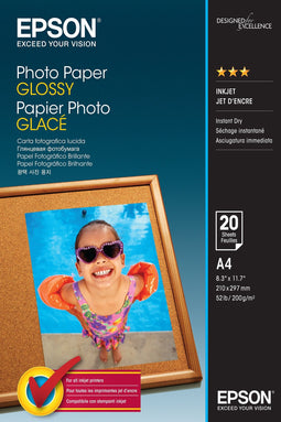 Epson Photo Paper Glossy - A4 - 20 Vellen (20 stuks)