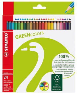 STABILO GREENcolors - Kleurpotlood - FSC Gecertificeerd - Etui met 24 kleuren (24 stuks)