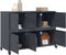 vidaXL - Dressoir - 100,5x39x72 - cm - staal - antracietkleurig