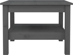 vidaXL - Salontafel - 55x55x40 - cm - massief - grenenhout - grijs