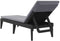 vidaXL - Ligbed - Verstelbare rugleuning - 186x60x29 cm - Antraciet