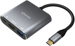 Aisens A109-0669 - Dockingstation - 2x USB 3.2 (Gen1, 5Gb/s) type-C - Grijs