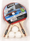 SportX Tafeltennis Set - 2 batjes 3 ballen - 3 sterren rubberdikte 1 mm