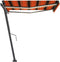 vidaXL - Luifel - automatisch - met - LED - windsensor - 350x250 - cm - oranje - bruin