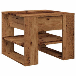 vidaXL - Salontafel - 55,5x55x45 - cm - bewerkt - hout - oud - houtkleurig