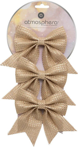 Fééric Lights and Christmas Kerststrikjes - Set van 6 - 12x13cm - Voor de kerstboom - Goud