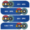 Impeller Discs 10 pieces Ø 125 mm x 22.2 mm Sanding disc Slat grinding disc - grit 40/60/80/120 - bl