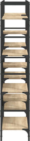 vidaXL - Boekenkast - 160x28,5x136,5 - cm - bewerkt - hout - sonoma - eikenkleurig