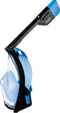 Atlantis Snorkelmasker - Full Face Masker - 180° Zicht - Zwart/Blauw - L/XL