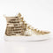 Guess Elga - Hoge sneakers - Metallic leer met krokodillenprint - Goud