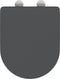 vidaXL - Snelle - Afneembare - Toiletbril - met - zachte - sluiting - Duroplast - - - Anthraciet