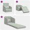 vidaXL - Vloersofa - Bed - 2-in-1 - Lichtgrijs - 65x80x83 - cm - Velours