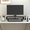 vidaXL - Monitorstandaard - 60x27x14 - cm - massief - grenenhout - zwart