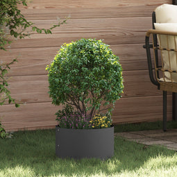 vidaXL - Tuinplanten - 5 - stuks - Zwart - 30x30x20 - cm - Staal