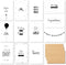 Partizzle - Verjaardagskaarten Set - 36 Stuks - Minimalistisch - Zwart en Wit (36 stuks)