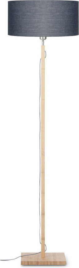 GOOD&MOJO Vloerlamp Fuji - Donkergrijs/Bamboe - Ø47cm - Scandinavisch,Bohemian - Staande lampen voor Woonkamer - Slaapkamer