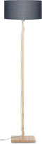 GOOD&MOJO Vloerlamp Fuji - Donkergrijs/Bamboe - Ø47cm - Scandinavisch,Bohemian - Staande lampen voor Woonkamer - Slaapkamer