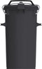 Kunststof afvalemmer 50 liter grijs met beugel