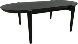 Salontafel U Ovaal - Zwart Mangohout / staal - 120x60x40