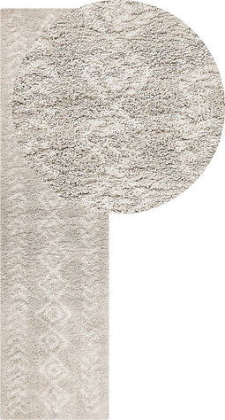 KAPAN - Shaggy tapijt - Beige - 80 x 300 cm - Polypropyleen