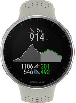 Polar Pacer Pro - GPS Hardloophorloge - Geïntegreerde barometer en hartslagmeting - Wit (Rood Wit)