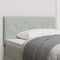 vidaXL - Hoofdbord - met - Diamant - Blokken - Design - in - Lichtgrijs - 90 - cm - van - Velvet